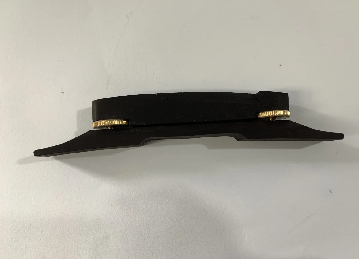 Gold and Rosewood Electric Guitar Bridge 2 Gold and Rosewood Electric Guitar Bridge - Image 2