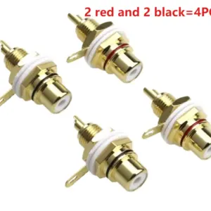 Gold RCA Lotus Female Connectors for Audiovisuals 14 S9a7606afdfe34e0fa92f6dfcf7fa412bc