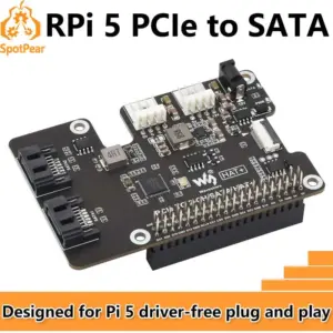 Raspberry Pi 5 PCIe to Dual SATA Expansion Board
