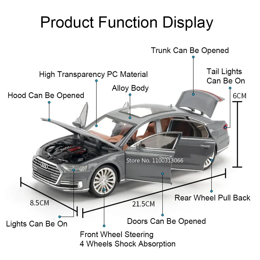 Luxury Alloy Car Models Set A7 and A8 3 Luxury Alloy Car Models Set A7 and A8 - Image 3