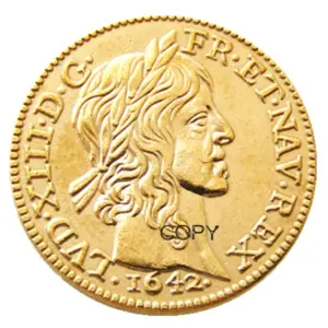 Vintage French Coin Set 1640-1643 in Gold Plating 19 S9a969ed12da749b8bedcb2ea44f70edc8