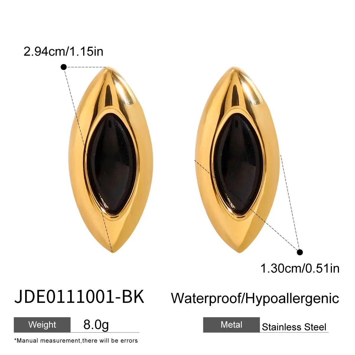 Minimalist Stainless Steel Gold Earrings 7 Minimalist Stainless Steel Gold Earrings - Image 7