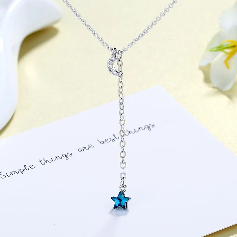 Celestial Blue Star Pendant Necklace for Women 2 Celestial Blue Star Pendant Necklace for Women - Image 2