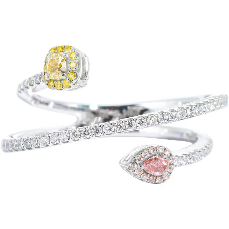 Sterling Silver Snake Ring with Zirconia 2 Sterling Silver Snake Ring with Zirconia - Image 2