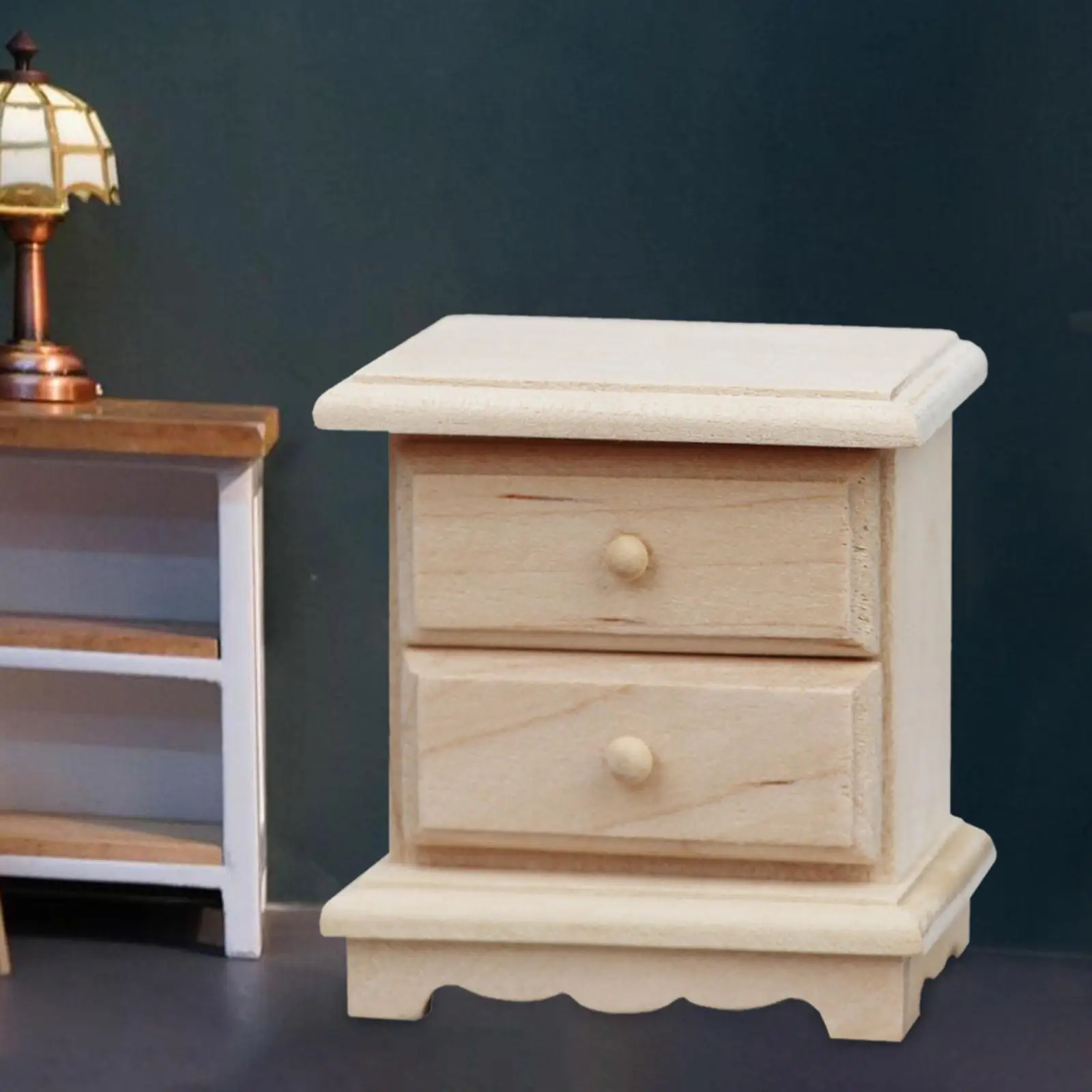 Dollhouse Bedside Table 1:12 Scale 2 Dollhouse Bedside Table 1:12 Scale - Image 2