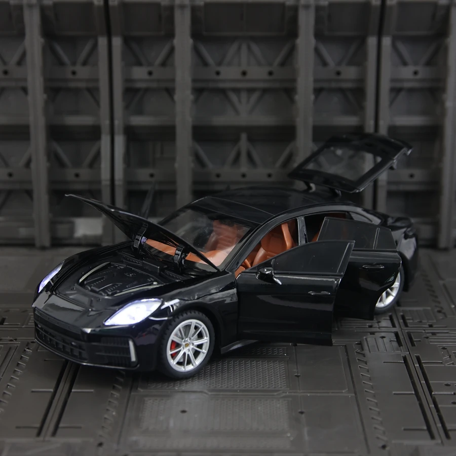 Black Porsche Panamera Alloy Model 1:24 Scale 2 Black Porsche Panamera Alloy Model 1:24 Scale - Image 2