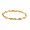 Gold-Tone Stainless Steel Bamboo Bracelet for Women