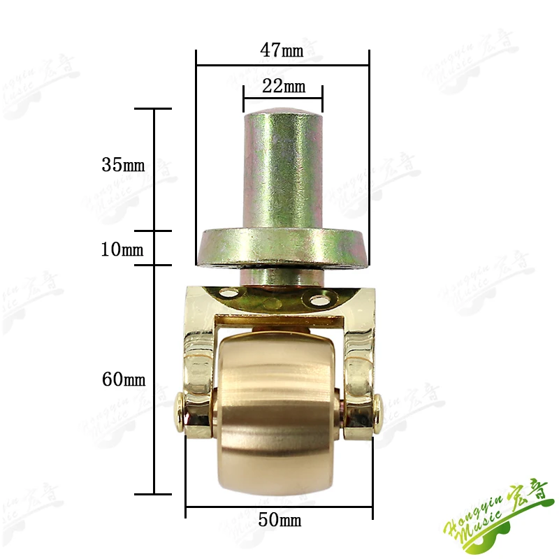 Bronze Castor Wheel for Grand Pianos GQ067 2 Bronze Castor Wheel for Grand Pianos GQ067 - Image 2