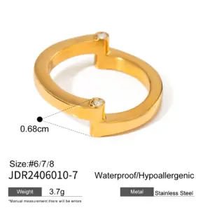 Elegant Gold Stainless Steel Women's Ring JDR2406011 14 S9b5a645f65c947e5b4a14a250e0bdb3dU