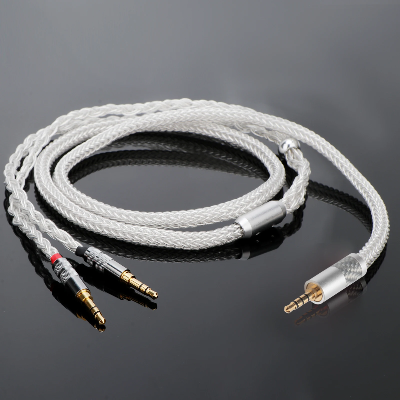 Premium Dual 16-Core Silver Headphone Cable 4 Premium Dual 16-Core Silver Headphone Cable - Image 4