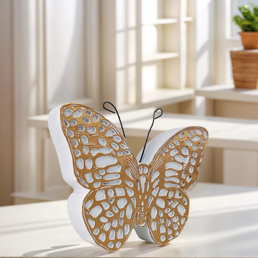 Golden Butterfly Sculpture for Home Decor 4 Golden Butterfly Sculpture for Home Decor - Image 4