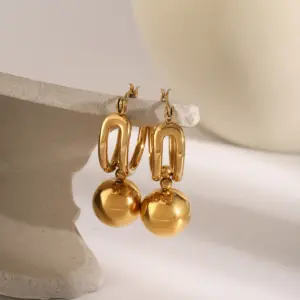 Gold Stainless Steel Geometric Earrings 10 S9bd06e5a69444c008a769f3d21e551054