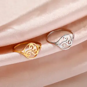 Stainless Steel Celtic Knot Ring for Women