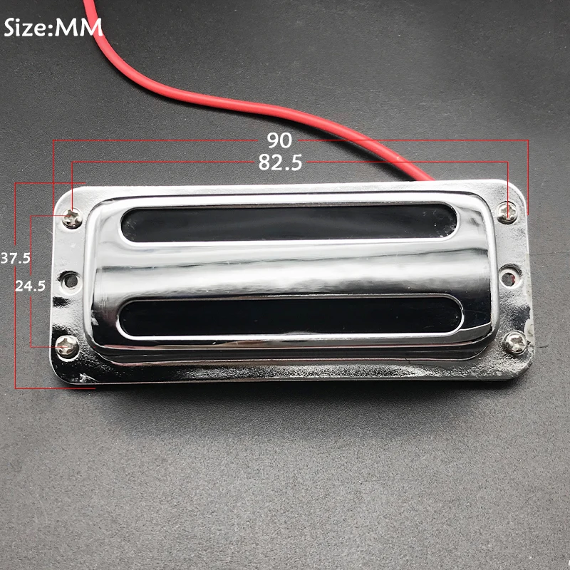 Silver Double Coil Pickup for Electric Guitar 2 Silver Double Coil Pickup for Electric Guitar - Image 2