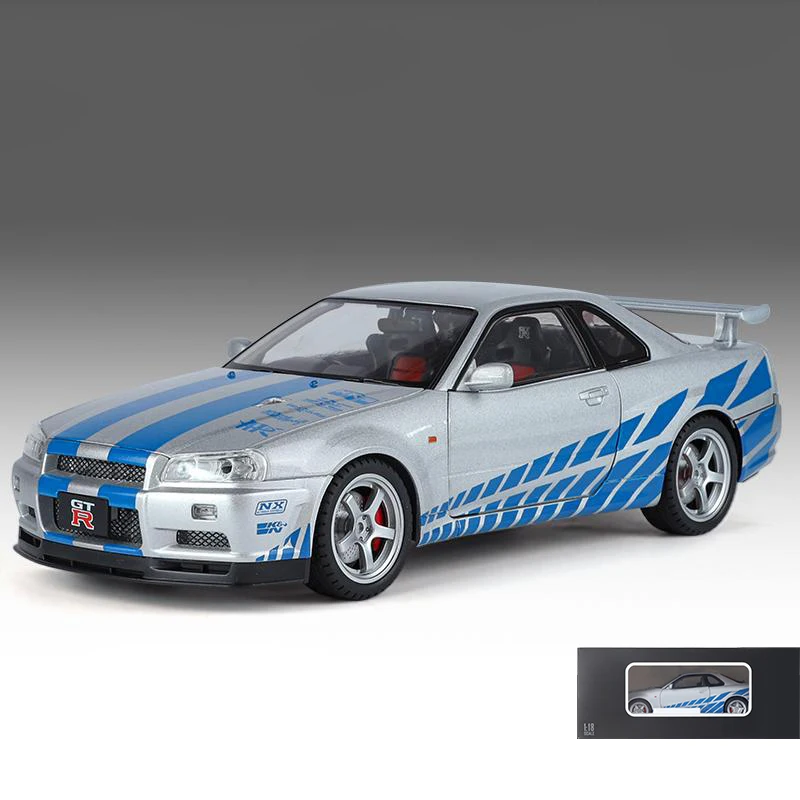 Nissan GTR R34 Skyline 1:18 Diecast Model 7 Nissan GTR R34 Skyline 1:18 Diecast Model - Image 7