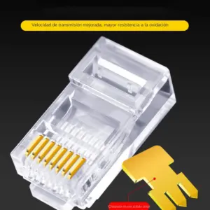 100 Pack Transparent RJ45 Ethernet Connectors 10 S9c125ffe7a8a4807bb35423f6f7427a1B