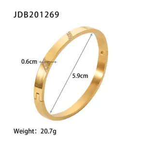 Elegant Stainless Steel Gold Bracelet for Women 15 S9c4f3eac46c840be9212c068b193c08cb