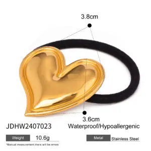Stainless Steel Heart-Shaped Hair Ring 11 S9c70e2c4a0f44a549e36b4fe58b10055z