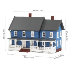 Miniature Blue House Model JZN5889P 11 S9c72c8b7599f4a7489e10031e2939e49K