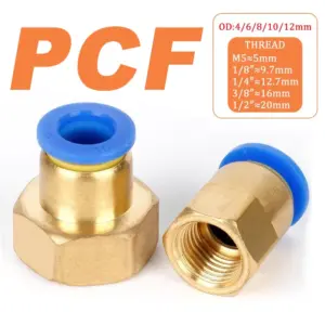 Brass Pneumatic Quick Connector Set (5pcs)