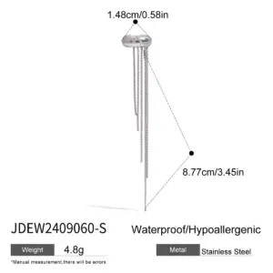 Elegant Stainless Steel Gold-Tone Clip-On Earrings 15 S9c96267d3f4b47c7926161be49b5d747x