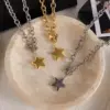 Gold Stainless Steel Star Necklace JDN0303035