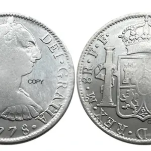 1778 Carlos III Vintage Coin Replica 16 S9cbefb84e11f460c8b7b94d339e300ffU