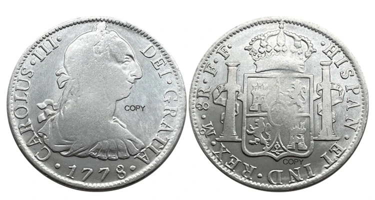 1778 Carlos III Vintage Coin Replica 8 1778 Carlos III Vintage Coin Replica - Image 8