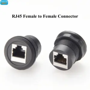 Industrial Round Panel Mount RJ45 Connector 22mm