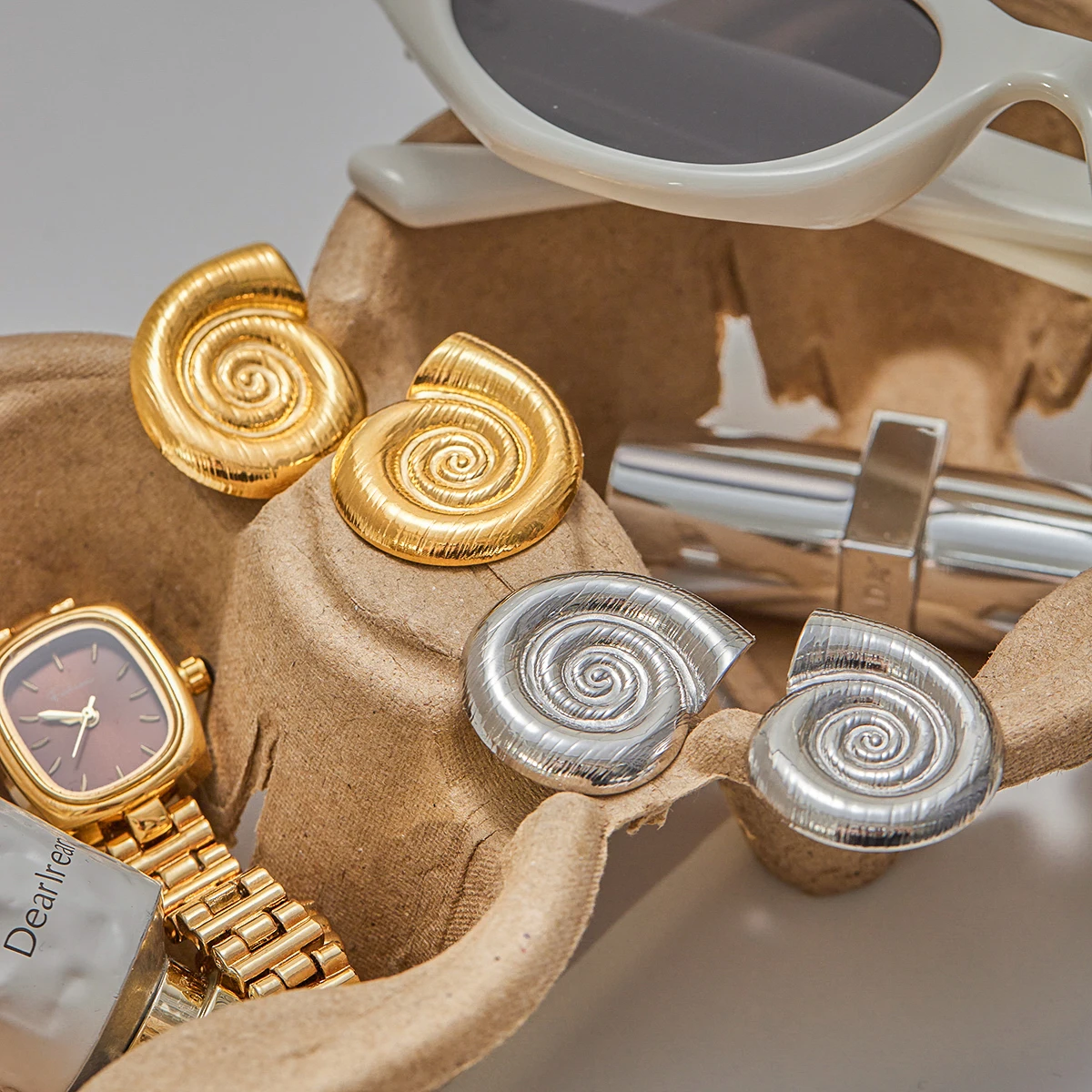 Stainless Steel Spiral Earrings for Women 5 Stainless Steel Spiral Earrings for Women - Image 5