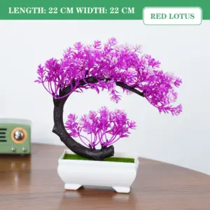 Artificial Bonsai Tree with Purple Flowers 19 S9ce86fcfaa774a359ed3a51f69a69acaW