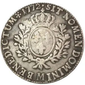 Louis XV 1772-M Coin Replica with Relief Details