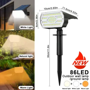 Solar Landscape Spotlight with High-Efficiency LEDs 15 S9cf54dcfa2914b19a063b4620c10680cd