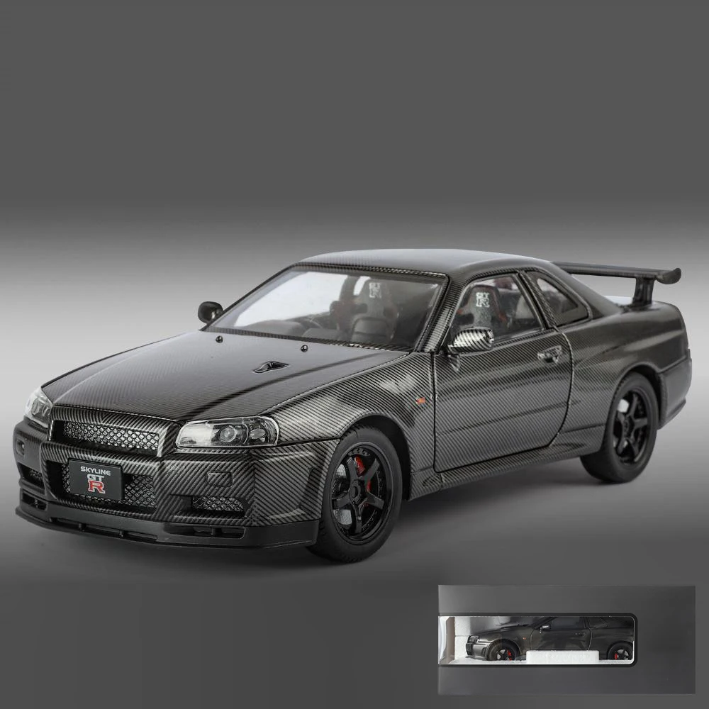 Nissan GTR R34 Skyline 1:24 Diecast Model 7 Nissan GTR R34 Skyline 1:24 Diecast Model - Image 7