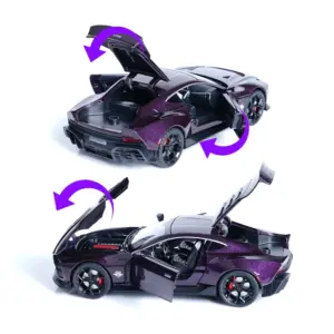 1:22 Purple Alloy Supercar Model 9 S9d3634150ff2472f91032f36ef7a9319u