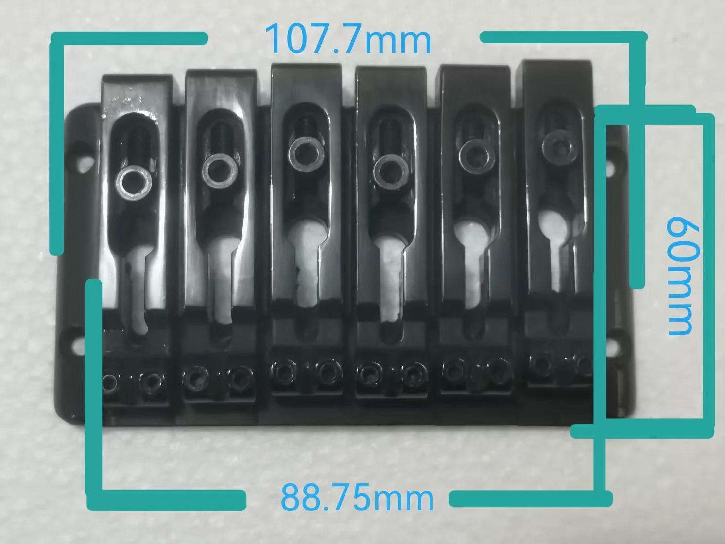 Professional Black Bass Guitar Tailpiece and Bridge 4 Professional Black Bass Guitar Tailpiece and Bridge - Image 4