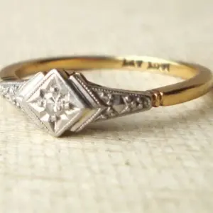 Dual-Tone Geometric Square Fashion Ring 7 S9d42d923a74443eba80030aa4a51a06bG