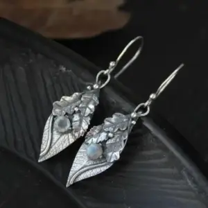 Vintage Leaf Flower Drop Earrings for Women 3 S9d74842a51434161a675745897cbea13r