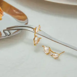 Elegant Gold-Tone Stainless Steel Water Drop Earrings 9 S9d756365cf784ababe05d6d1ee7a3b21O