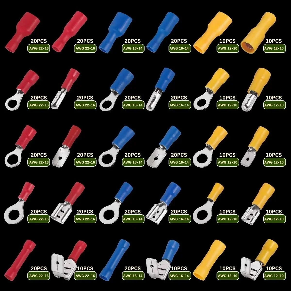 Insulated Electrical Connector Kit QS183 with 102-480 Pieces 2 Insulated Electrical Connector Kit QS183 with 102-480 Pieces - Image 2