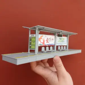 Miniature 1/64 Modern Bus Station Model 8 S9d9bd991c2054240809c78e876b0469ap