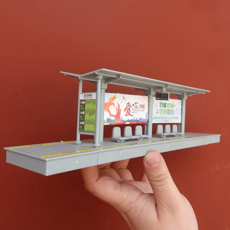 Miniature 1/64 Modern Bus Station Model 2 Miniature 1/64 Modern Bus Station Model - Image 2