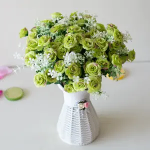 Artificial Mini Roses Bouquet for Home 12 S9dcfd9cc0dc44ac39294b6af3ae19d50x