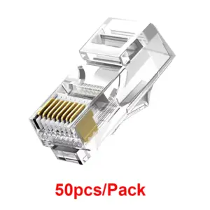 Transparent RJ45 Ethernet Connectors Pack of 20-100 16 S9de063fc929944058af406c5d2aae459N