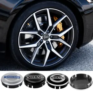 64mm Aluminum Car Wheel Center Cap Set 11 S9de5a4b48126494fbd53eec91cec63f8f