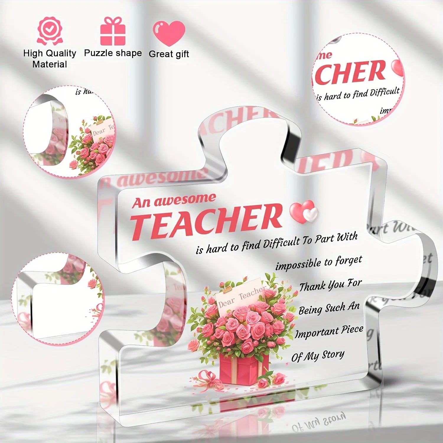 Teacher Appreciation Acrylic Block Gift 4 Teacher Appreciation Acrylic Block Gift - Image 4