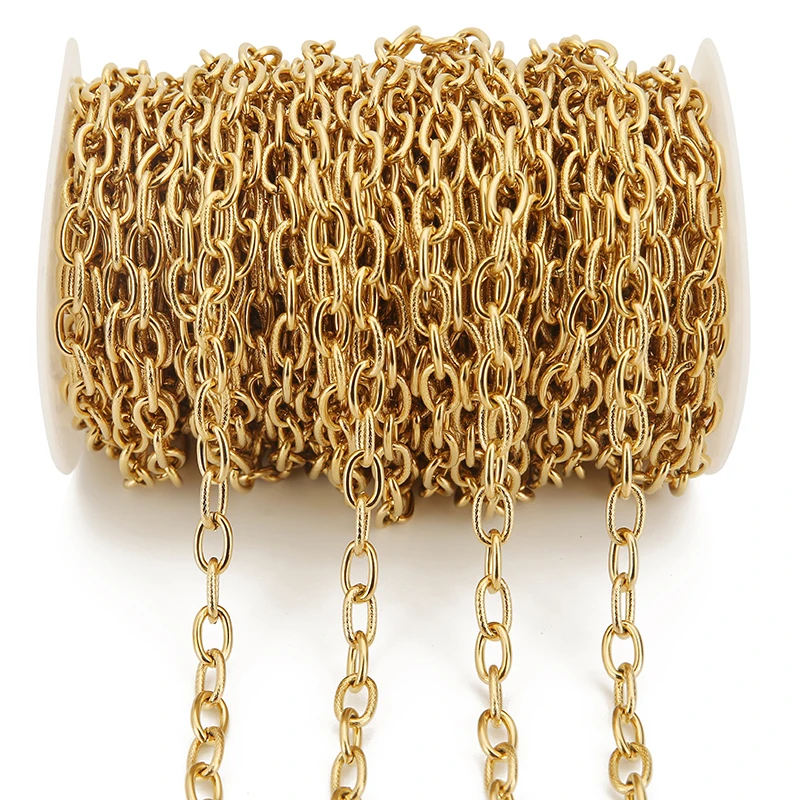 Heavy Stainless Steel Jewelry Chain in Gold Tone 4 Heavy Stainless Steel Jewelry Chain in Gold Tone - Image 4