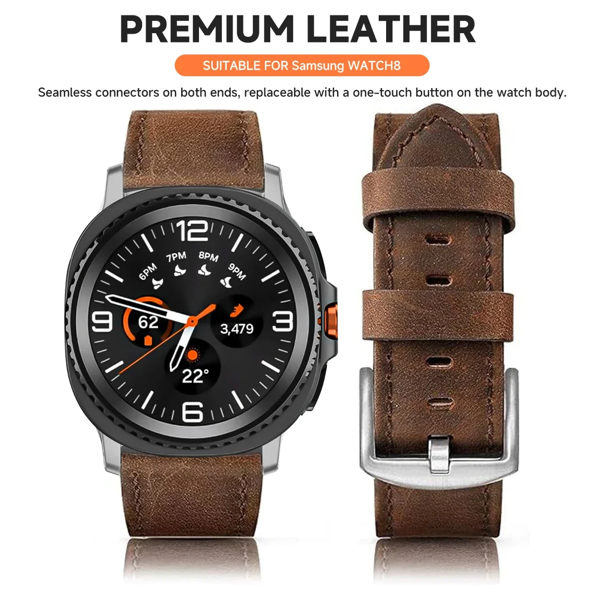 Leather Strap for Galaxy Watch Models 2 Leather Strap for Galaxy Watch Models - Image 2