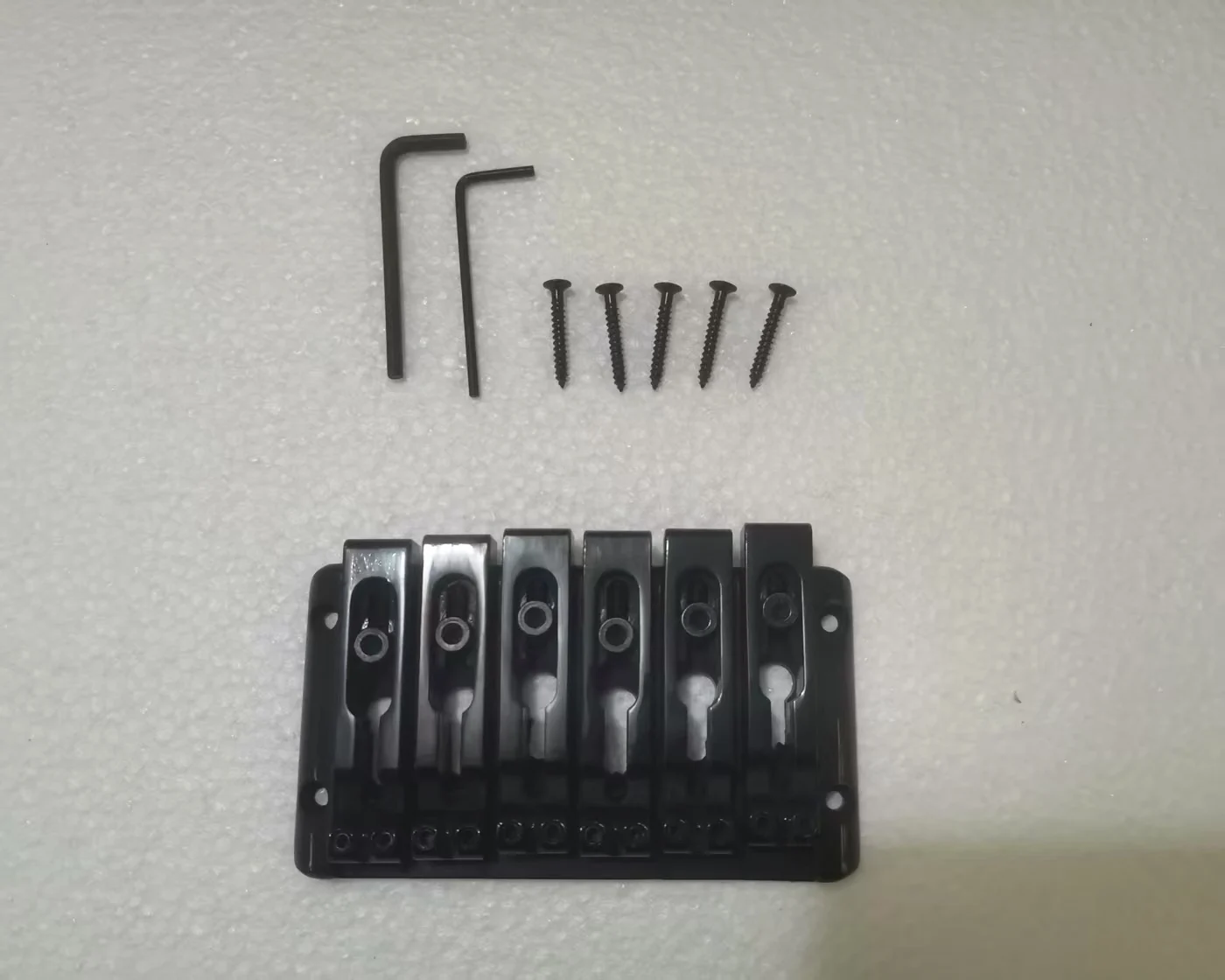 Professional Black Bass Guitar Tailpiece and Bridge 2 Professional Black Bass Guitar Tailpiece and Bridge - Image 2