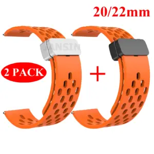 Vibrant Orange Silicone Watch Straps for Amazfit Models